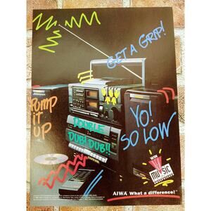1989 Awia - Portable Radio Boom Box Dub Dub Graffiti Writing - Orig Vtg PRINT AD